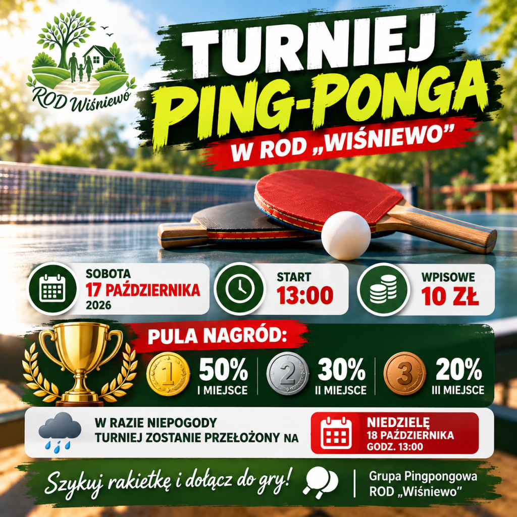 Turniej Ping-Ponga ROD Wiśniewo